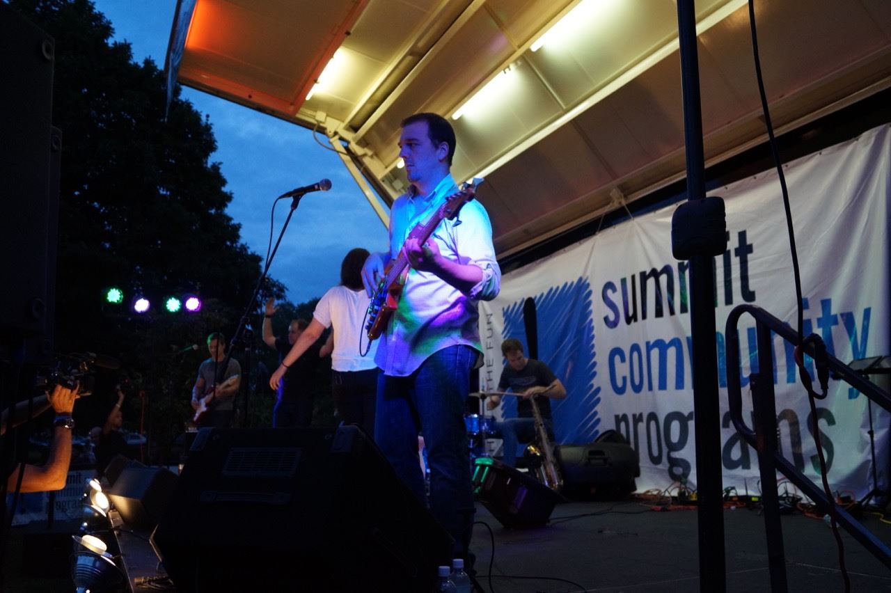 Band plays at the Brian Kirk and the Jirks - Hot Summer Nights event.